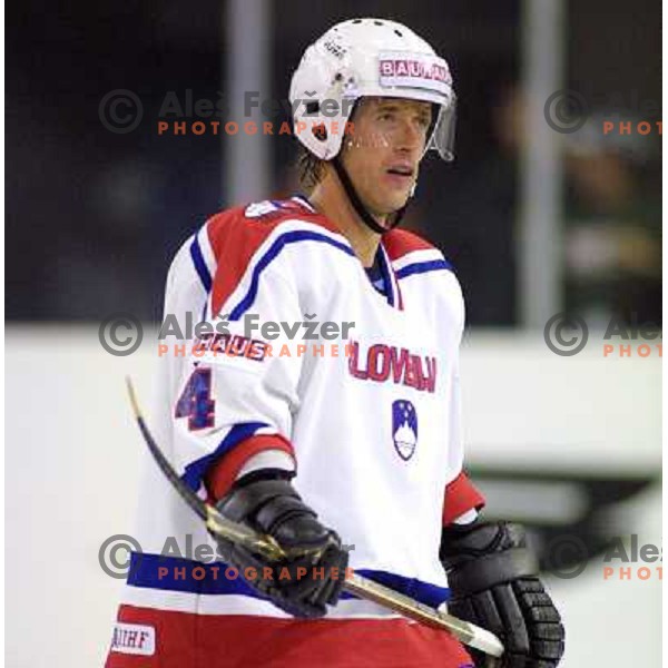 Andrej Brodnik of Slovenia Ice-Hockey team during World Championship group B in Ljubljana, Slovenia on April 2001