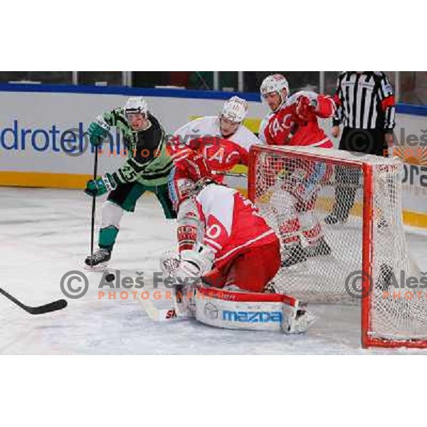 Michael Ratchuk of Telemach Olimpija in action during Icefest 2013 open-air hockey match played on Joze Plecnik Bezigrad stadion in Ljubljana, Slovenia on January 8th, 2013 