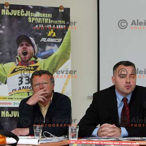 Press conference before Final of e-on ruhrgas FIS World cup in Ski jumping in Planica 22-25.3.2007, Ljubljana, Slovenia