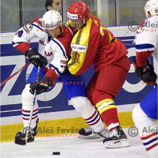 Dejan Kontrec of Slovenia Ice-Hockey team during World Championship group B in Ljubljana, Slovenia on April 2001