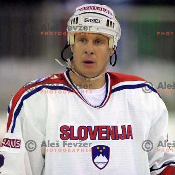 Bojan Zajc of Slovenia Ice-Hockey team during World Championship group B in Ljubljana, Slovenia on April 2001