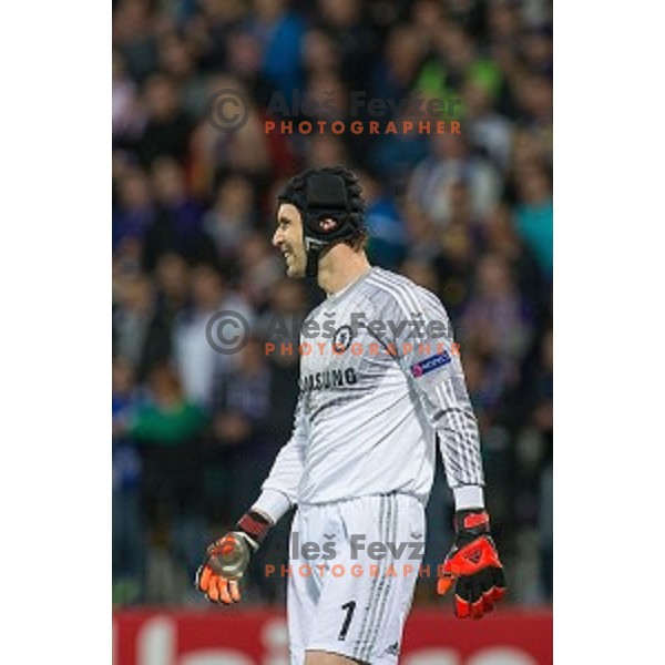 Peter Cech in action during football match Maribor - Chelsea in UEFA Champions League, played in Ljudski Vrt , Maribor, Slovenia on November 5,.2014