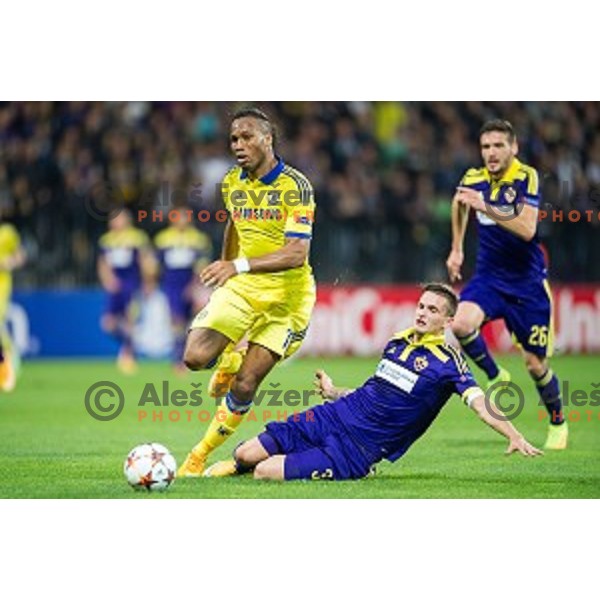 Didier Drogba in action during football match Maribor - Chelsea in UEFA Champions League, played in Ljudski Vrt , Maribor, Slovenia on November 5,.2014