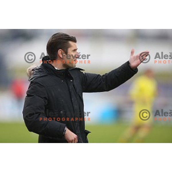 Luka Elsner, head coach of Domzale in action during football match Domzale-Celje in round 20 of Prva liga Telekom Slovenije, played in Domzale Sports Park, Slovenia on December 6,2014