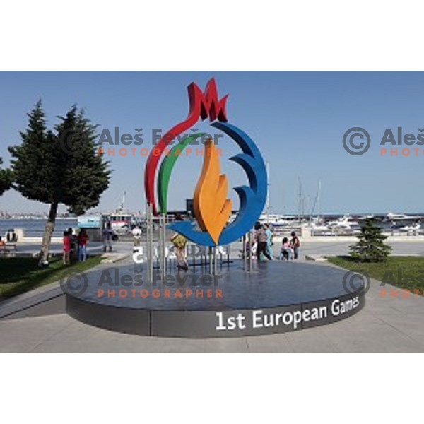 City of Baku during European Games in Baku, Azerbaijan on June 10, 2015
