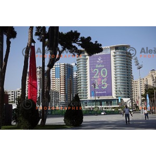 City of Baku during European Games in Baku, Azerbaijan on June 10, 2015