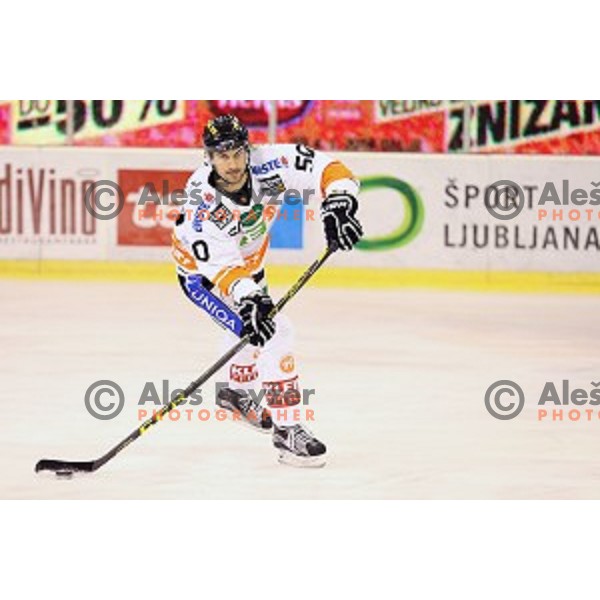 Sabahudin Kovacevic of Moser Medical Graz 99ers in action during ice-hockey match Telemach Olimpija-Moser Medical Graz 99ers in EBEL league 2015/2016 in Tivoli Hall, Ljubljana, Slovenia on January 5, 2016