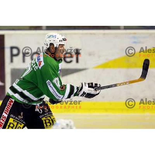 Nik Zupancic at match ZM Olimpija- Vienna Capitals in 4th round of EBEL league played in Ljubljana, Slovenia on 30.9.2007. ZM Olimpija won after penalty shot-out 4:3. Photo by Ales Fevzer 