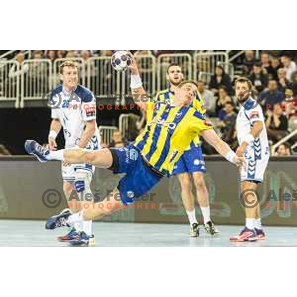 Celje’s Vid Poteko (15) in action during EHF Champions League match between PPD Zagreb (Croatia) and Celje PL (Slovenia) in Arena Zagreb, Zagreb on March 9th, 2017