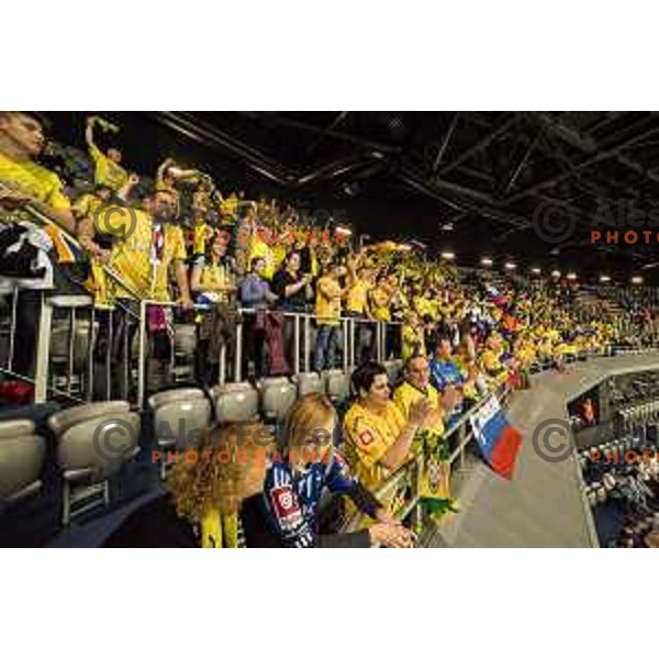 Celje fans Florjani during EHF Champions League match between PPD Zagreb (Croatia) and Celje PL (Slovenia) in Arena Zagreb, Zagreb on March 9th, 2017