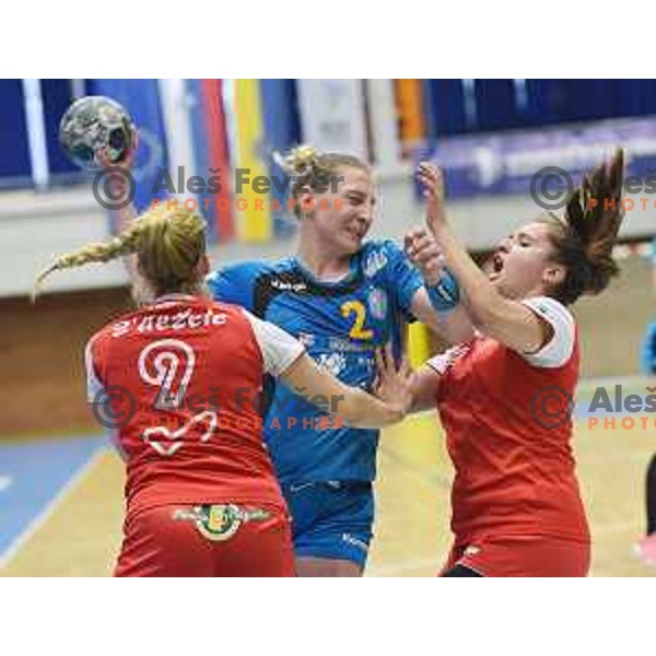 in action during Slovenian Cup handball match between Celje and Krim Mercator in Golovec Hall, Celje on April 23, 2017