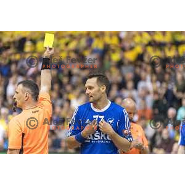 Celje’s Luka Zvizej (77) reacting during 1 NLB Leasing League match between Gorenje and Celje PL, in Velenje, on April 26th, 2017 