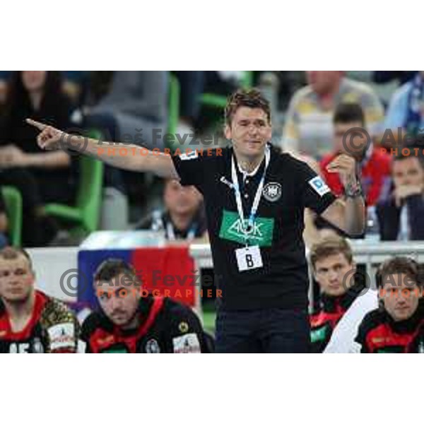 Christian Prokop in action during Euro 2018 Qualifyers handball match between Slovenia and Germany in SRC Stozice, Ljubljana, Slovenia on May 3,2017