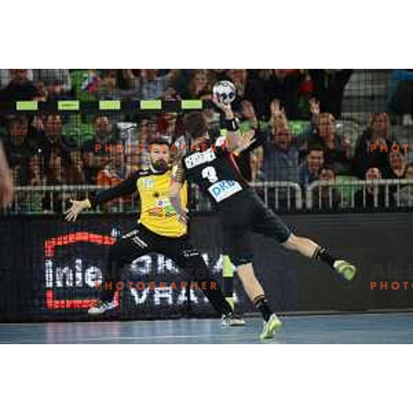 Primoz Prost in action during Euro 2018 Qualifyers handball match between Slovenia and Germany in SRC Stozice, Ljubljana, Slovenia on May 3,2017