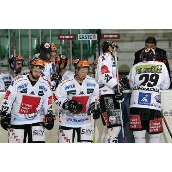 ice-hockey match ZM Olimpija- Innsbruck in EBEL league , played in Ljubljana (Slovenia) 11.11.2007. Photo by Ales Fevzer 