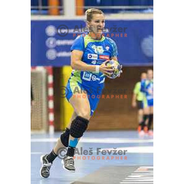 Neli Irman (19) in action during Women’s World Cup qualification handball match between Slovenia and Croatia in Golovec Hall, Celje on June 15th, 2017