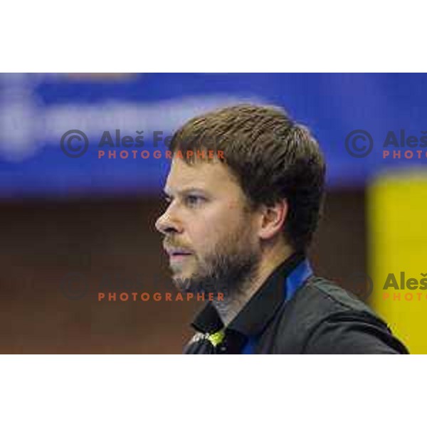 Slovenia’s head coach Uros Bregar in action during Women’s World Cup qualification handball match between Slovenia and Croatia in Golovec Hall, Celje on June 15th, 2017