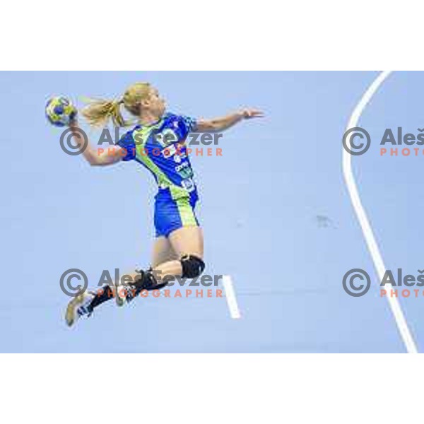 Polona Baric (23) in action during Women’s World Cup qualification handball match between Slovenia and Croatia in Golovec Hall, Celje on June 15th, 2017