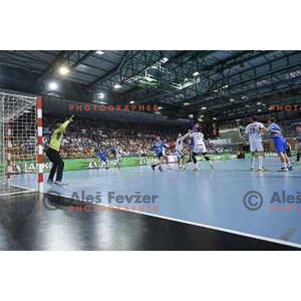 in action during Euro 2018 Qualifiers handball match between Slovenia and Portugal in Bonifika Hall, Koper, Slovenia on June 17, 2017