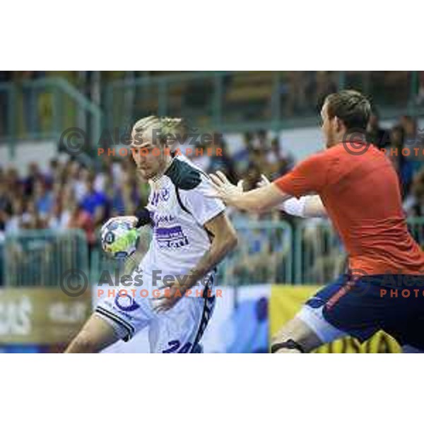 Spende Aleksander in action during friendly handball game between Maribor and Paris SG in Tabor Hall, Maribor, Slovenia on August 11, 2017