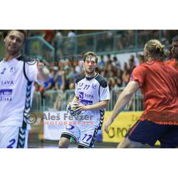 Kete Andraz in action during friendly handball game between Maribor and Paris SG in Tabor Hall, Maribor, Slovenia on August 11, 2017