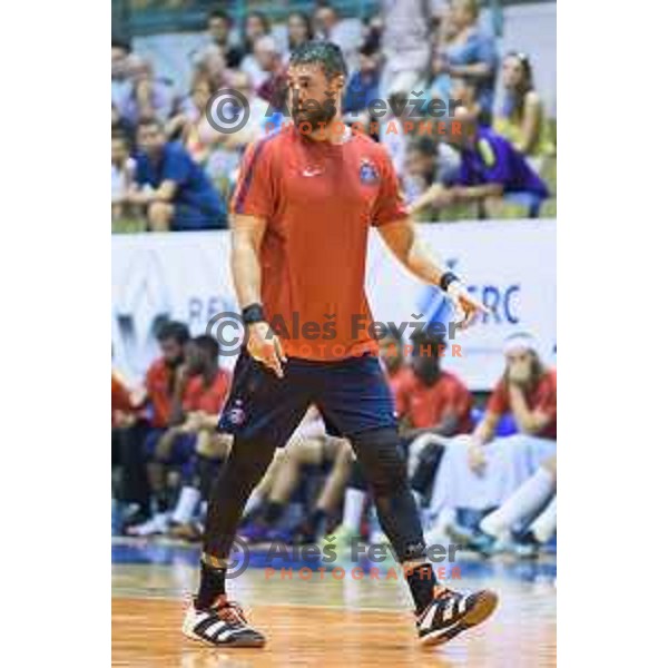 Luka Karabatic in action during friendly handball game between Maribor and Paris SG in Tabor Hall, Maribor, Slovenia on August 11, 2017