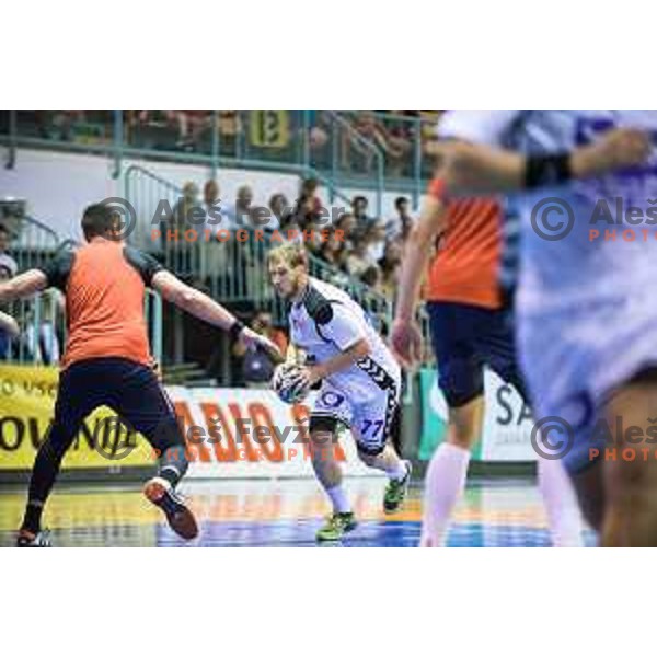 Kete Andraz in action during friendly handball game between Maribor and Paris SG in Tabor Hall, Maribor, Slovenia on August 11, 2017