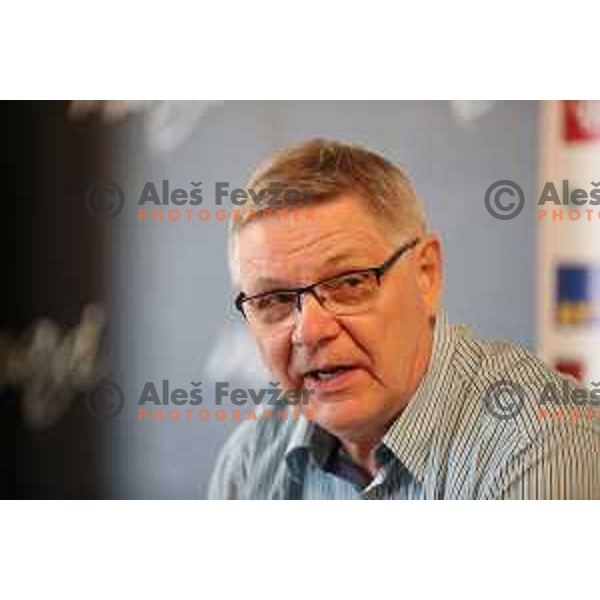Kari Savolainen, new head coach of Slovenia Ice-Hockey team during press conference in Ljubljana on September 6, 2017