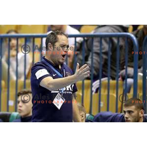 Branko Tamse, head caoch of Celje PL in action during Velux EHF Champions League match between Celje Pivovarna Lasko (Slovenia) and Veszprem (Hungary) in Zlatorog Hall, Celje, Slovenia on September 16, 2017