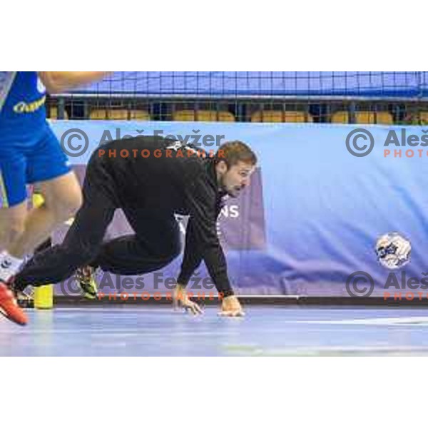 Celje’s Urban Lesjak (1) in action during EHF Champions League match between Celje PL (Slovenia) and PGE Vive Kielce (Poland) in Zlatorog Hall, Celje on September 30th, 2017