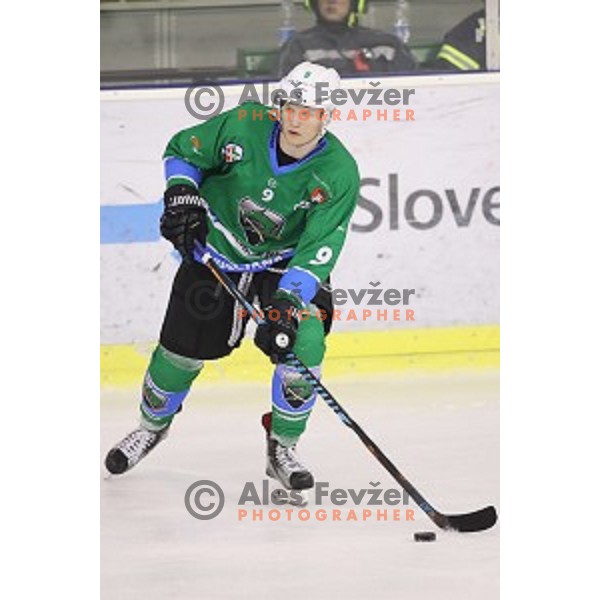 Kristjan Cepon in action during Alps League ice-hockey match between SZ Olimpija and SIJ Acroni Jesenice in Tivoli Hall, Ljubljana, Slovenia on October 25, 2017
