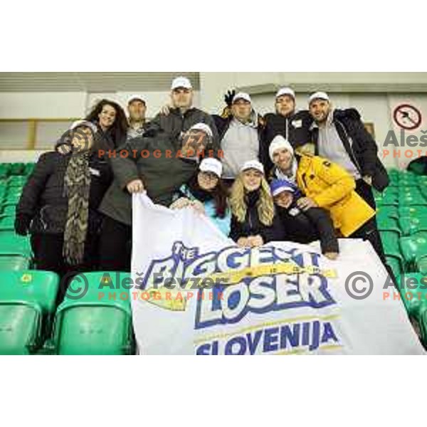The Biggest loser team during Alps League ice-hockey match between Olimpija and Asiago in Tivoli Hall, Ljubljana, Slovenia on November 29, 2017