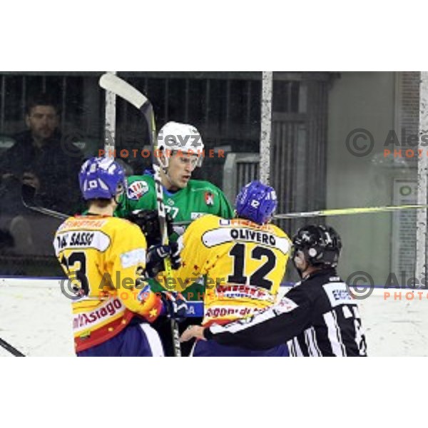 Uros Batic of SZ Olimpija in action during Alps League ice-hockey match between SZ Olimpija and Asiago in Tivoli Hall, Ljubljana, Slovenia on November 29, 2017