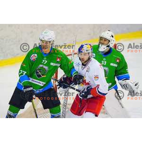 Luka Zorko of SZ Olimpija in action during Alps League ice-hockey match between SZ Olimpija and Red Bulls Salzburg 2 in Tivoli Hall, Ljubljana, Slovenia on December 28, 2017