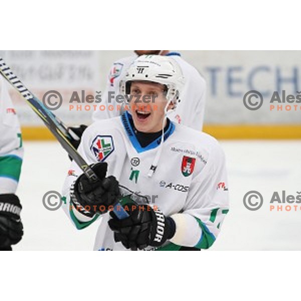 Nik Grahut during Alps League ice-hockey match between SIJ Acroni Jesenice and SZ Olimpija in Podmezakla Hall, Jesenice, Slovenia on December 30, 2017