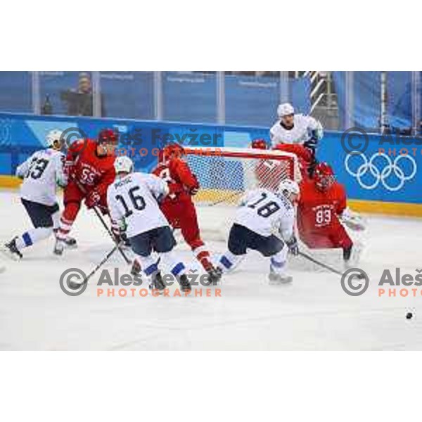Ken Ograjensek (SLO) in action at ice hockey tournament match between OAR (Olympic athletes of Russia) and Slovenia during PyeongChang 2018 Winter Olympic Games, South Korea on February 16, 2018