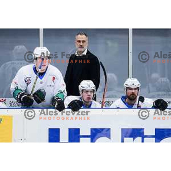 Jure Vnuk, head coach of SZ Olimpija during quarter-final of Alps League ice-hockey match between SIJ Acroni Jesenice and SZ Olimpija in Podmezakla Hall, Jesenice, Slovenia on March 6, 2018