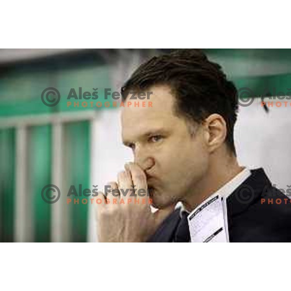 Gaber Glavic, head coach of Acroni Jesenice during quarter-final of Alps League ice-hockey match between SZ Olimpija and Acroni Jesenice in Tivoli Hall, Ljubljana, Slovenia on March 8, 2018