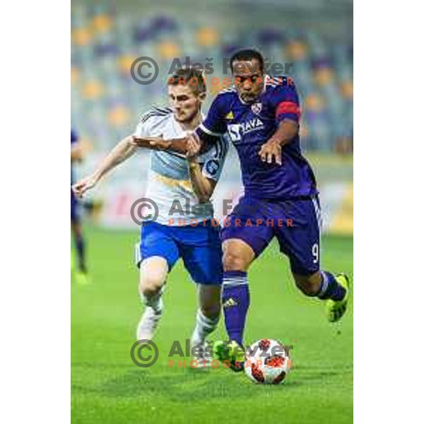 Marcos Tavares in action during 2nd qualifying round of UEFA Europe League 2018/19 soccer match between Maribor and Chikhura, played in Ljudski vrt, Maribor, Slovenia on August 2, 2018