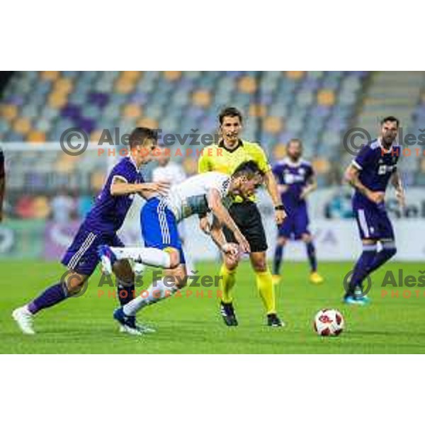 Luka Zahovic in action during 2nd qualifying round of UEFA Europe League 2018/19 soccer match between Maribor and Chikhura, played in Ljudski vrt, Maribor, Slovenia on August 2, 2018