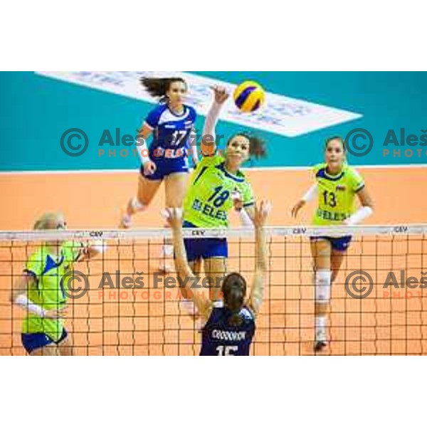 Sasa Planinsec of team Slovenia in action during 2019 CEV Volleyball European Championship women match between Slovenia and Israel, played in Dvorana Tabor, Maribor, Slovenia on August 15, 2018
