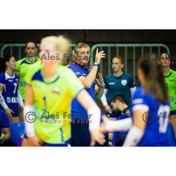 Alessandro Chiappini, head coach of team Slovenia during 2019 CEV Volleyball European Championship women match between Slovenia and Israel, played in Dvorana Tabor, Maribor, Slovenia on August 15, 2018