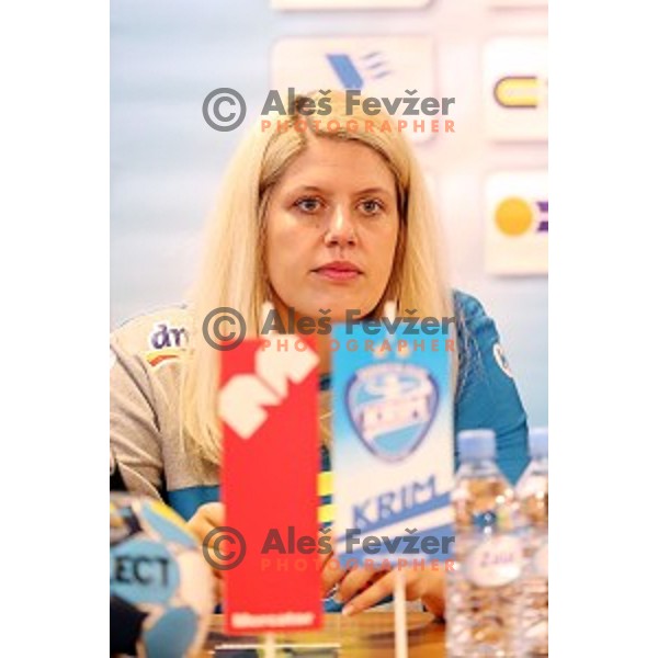 Misa Marincek at Krim Mercator press conference before 2018-2019 handball season in Ljubljana, Slovenia on August 16, 2018