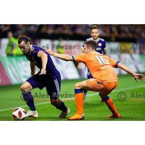 Denis Klinar of Maribor in action during 3rd qualifying round of UEFA Europe League 2018/19 soccer match between Maribor and Rangers FC, played in Ljudski vrt, Maribor, Slovenia on August 16, 2018