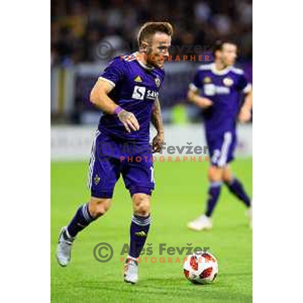 Dino Hotic of Maribor in action during 3rd qualifying round of UEFA Europe League 2018/19 soccer match between Maribor and Rangers FC, played in Ljudski vrt, Maribor, Slovenia on August 16, 2018