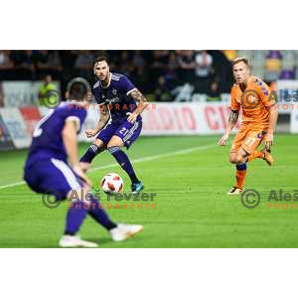 Amir Dervisevic of Maribor in action during 3rd qualifying round of UEFA Europe League 2018/19 soccer match between Maribor and Rangers FC, played in Ljudski vrt, Maribor, Slovenia on August 16, 2018
