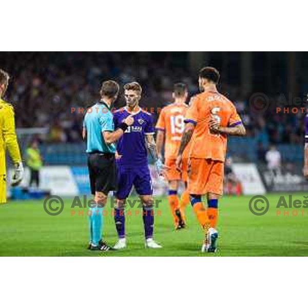 Luka Zahovic of Maribor in action during 3rd qualifying round of UEFA Europe League 2018/19 soccer match between Maribor and Rangers FC, played in Ljudski vrt, Maribor, Slovenia on August 16, 2018