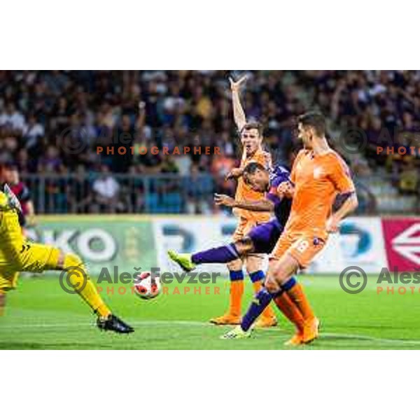 Marcos Tavares of Maribor in action during 3rd qualifying round of UEFA Europe League 2018/19 soccer match between Maribor and Rangers FC, played in Ljudski vrt, Maribor, Slovenia on August 16, 2018