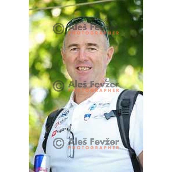 Jernej Abramic, head coach of Slovenia kayak & canoe team at practice session before World Cp race in Tacen, Ljubljana, Slovenia on August 29, 2018
