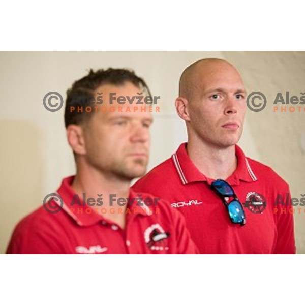 Andrej Tavzelj at the pre season press conference of the Alps Hockey League, Bled Castle, Bled, Slovenia